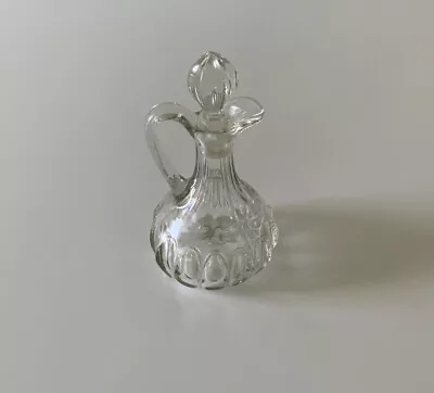 Vintage Clear Glass Cruet With Stopper Oil / Vinegar/ Dressing Decanter Bottle  • $15