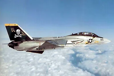 Poster Many Sizes; F-14 Tomcat F-14A Of VF-84 Jolly Rogers In A 1970s Color Sc • $160.11