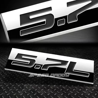 Metal Emblem Car Bumper Trunk Fender Decal Logo Badge Chrome Black 5.7l 5.7 L • $5.25