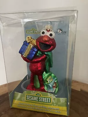 Kurt Adler Sesame Street Ornament Elmo With Gift Christmas 2004 35th Anniversary • $9.27