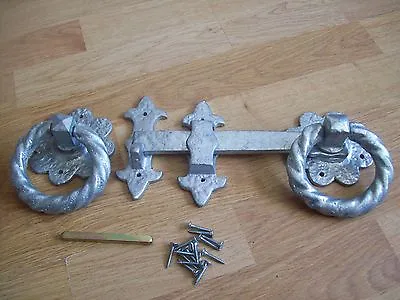 10 Cast Iron Galvanised Twisted Heavy Ring Gate Door Barn Latch • £43.45