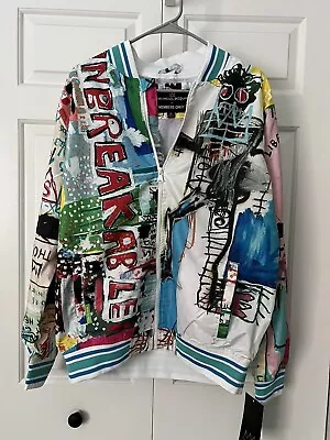 Members Only ^ Jacket Mens L Jean Michel Basquiat Bomber Windbreaker NWT • $39.99