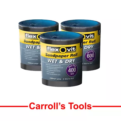 $23.98 • Buy Flexovit 100mm X 5m 400/600/1200 Grit Wet And Dry Sandpaper Roll