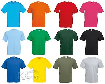 £4.99 • Buy Fruit Of The Loom Men Women 100% Cotton Plain T Shirt Short Sleeve Blank Tee