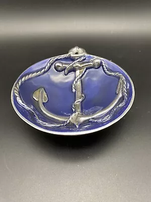 Mariposa Cobalt Anchor Dish 6”Diameter • $25