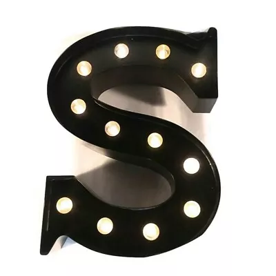 Letter S Wall Decor 9  X 6.5  Alphabet Symbol Lights Up Sign Party Wedding GUC • £9.73