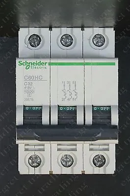 Schneider Merlin Gerin Multi9 C60H Type B C D Triple Pole 3 P MCB Breaker NEW • £15.95