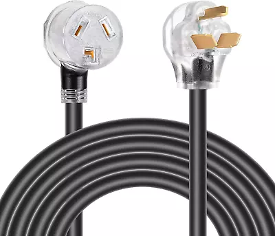 Dryer Extension Cord 3 Prong 30 Amp NEMA 10-30P To 10-30R Lighted End 10 Feet • $72.99