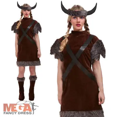 Viking Womens Saxon Fancy Dress Nordic Warrior Ladies Adults Book Day Costume  • £12.99