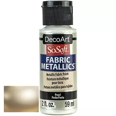DecoArt SoSoft Acrylic Fabric Paint 59ml 2oz Glitters Sequins Metallic • £3.95