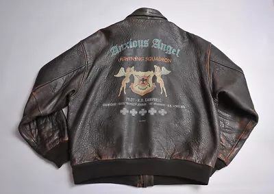 RARE Mens AVIREX Type A-2  Victory 1945  Leather Flight Bomber Jacket Size XL • $449