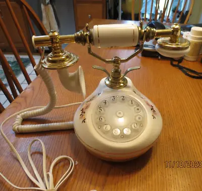 Vintage 1984  Rotary Dial Landline Phone FRENCH STYLE TELEPHONE • £24.33