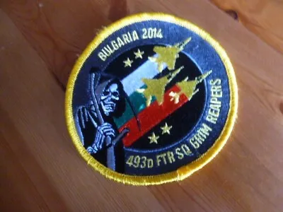 493 FS Grim Reapers Patch 2014 Bulgaria RAF Lakenheath USAF F-15E Eagle • $15