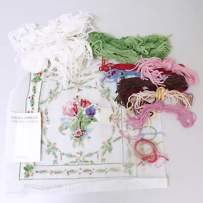 Laura Ashley Tapestry Cushion Kit - Scarborough Fair - Started • £5