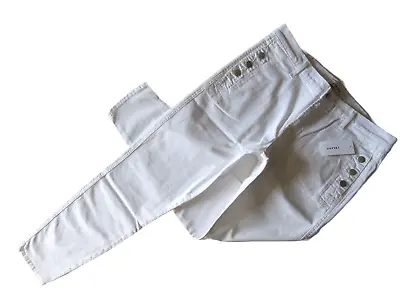 NWT J Brand Zion Mid-rise Skinny In White Button Pocket Stretch Twill Jeans 32 • $62