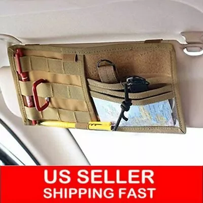 Tactical Molle Vehicle Visor Panel Car Sun Visor Truck Organizer Pouch Bag New • $8.92