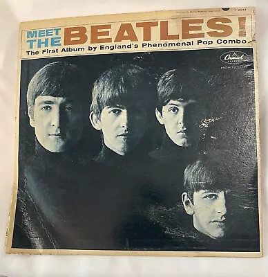 Vintage-Meet The Beatles The First Album By England Phenomenal Pop Vinyl LP 1964 • $32
