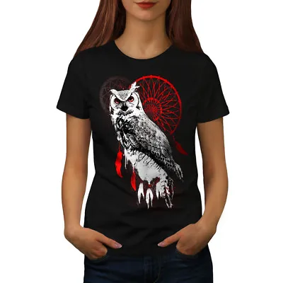 Wellcoda Dream Catcher Owl Animal Womens T-shirt Bird Casual Design Printed Tee • £17.99