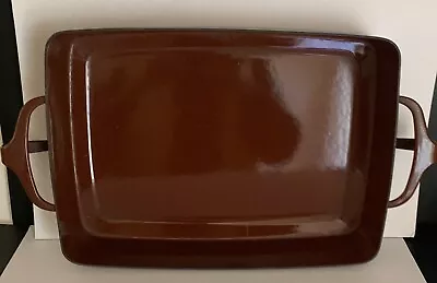 VTG Dansk Kobenstyle Brown Rectangular Baking Pan Dish Enamel Cast Iron New • $39.99