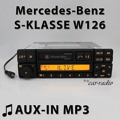 Mercedes W126 Radio Special BE2210 MP3 AUX-IN S-Class C126 Cassette Radio RDS • $398.52