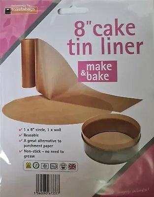 £2.99 • Buy Birthday Christmas Wedding Sponge Bake Cake Tin Non Stick Reusable Liner 8 Inch