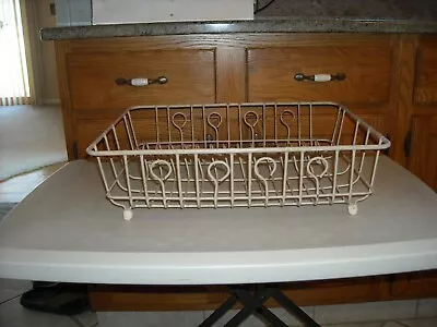 Vintage Beige/ Almond Rubbermaid Plastic Coated Wire Dish Drying Rack DISCOLORED • $26.99