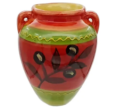 £24.99 • Buy Spanish Ceramic Hanging Urn Wall Pot 19 Cm X 16 Cm Handmade Ceramic Pottery