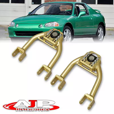 Adjustable Front Upper Control Arms Camber Kit Gold For 1992-1995 Honda Civic EG • $49.99