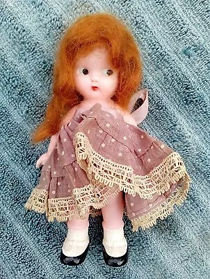 Vintage 1960’s Knickerbocker Plastic Company Doll Redhead Rattle Doll - 6  Tall • $9.95