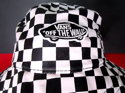 NWOT~Vans Off The Wall Black & White Checkerboard Bucket Hat~Size S Unisex Retro • $19.99