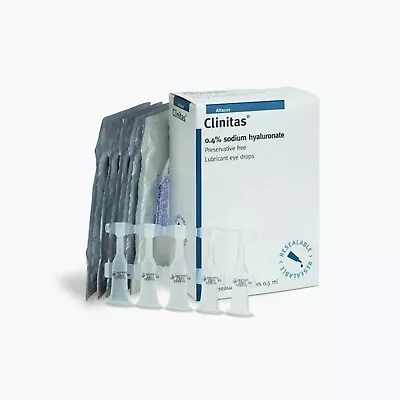 £11.99 • Buy Clinitas Lubricant Eye Drops 30 Resealable Droppers 
