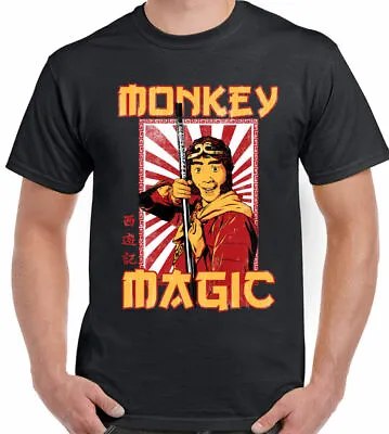 MONKEY MAGIC T-SHIRT Mens Retro Chinese Fantasy TV Show 70's 80's Martial Arts • £10.99