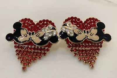 Disney X Baublebar Minnie And Mickey Mouse Sparkled Rhinestone Post Earrings • $16.95