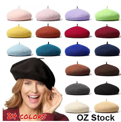 Women's Ladies Beanie Wool French Beret Newsboy Hat Cap Winter Warm Hats Girls  • $6.99