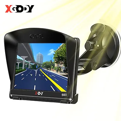 XGODY 5  Car Truck Sat Nav HGV LGV Lorry Bus GPS Navigation EU UK Lifetime Maps • £40.09