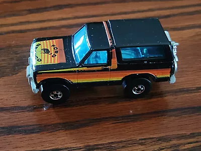 Vintage Hot Wheels Ford Bronco Black W/ Chrome Motorcycle 1980 Made In Hong Kong • $5.99