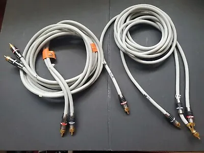 Two Pair Monster Cable M350i M-Series Audiophile Stereo Audio Interlink 2M • $50
