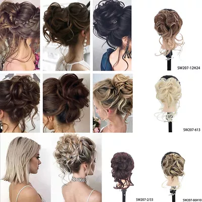 Curly Messy False Hair Bun Piece Updo Scrunchie Chignon Bobble Hair Extension • £7.19