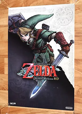 The Legend Of Zelda Twilight Princess HD Very Rare Promo Poster Nintendo Wii U • $152.89