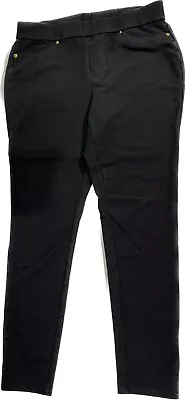 MICHAEL KORS Black SKINNY Leggings PANTS STRETCHY Sz L • $18.99