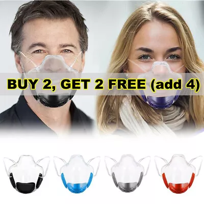 Clear Mask Antifog Face Mouth Shield Combine Transparent Durable Reusable Cover • $9.99