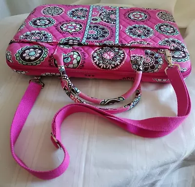 Vera Bradley Cupcakes Pink - Large Hard Side Laptop Case With Shoulder Strap EUC • $25