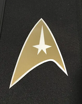 $5.25 • Buy Star Trek Reflective Federation Starfleet Logo Vinyl Decal Sticker 4 1/4 X 3”