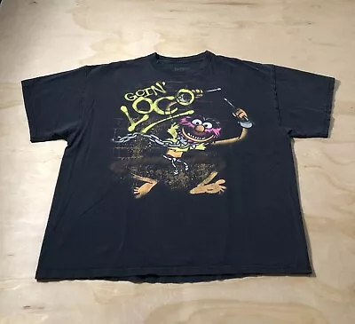 G384 VTG The Muppets Animal Goin Loco Drumming 2008 T-Shirt Men's Size XL • $16