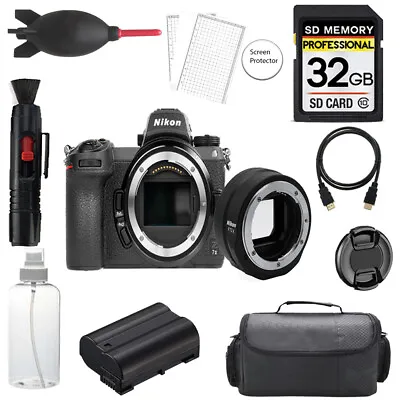 Nikon Z7 II Camera W/ FTZ II Mount Adapter+32GB+Bag+ Screen Protector-Basic Kit • $2534.99