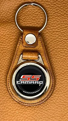 TAN High Quality 100% Leather RETRO KEYCHAIN FOR SS CAMARO • $31.54