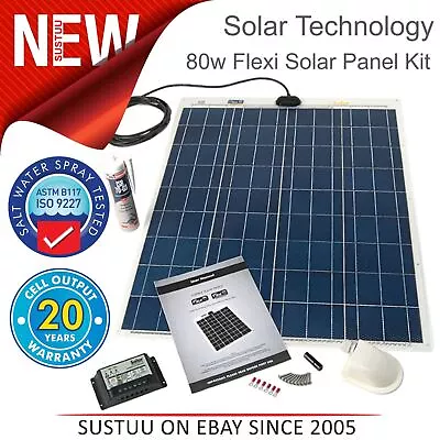 Solar Technology PV Logic 80W Flexi Solar Panel Kit & 10A Controller|STPVFRT080 • £313.13