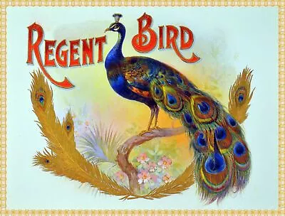 10863.Poster Decoration.Home Interior.Room Wall Design.Peacock.Antique Label Art • $23