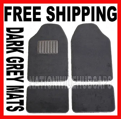 VW DARK GRAY Set Of 4 Carpet Front & Rear Floor Mat Mats Liner Liners Car SUV • $37.99