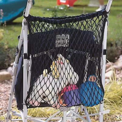£9.75 • Buy Stroller/Buggy Shopping Bag Storage Net BLACK Fits Maclaren, Quinny Buzz Zapp,,